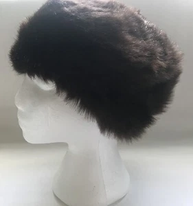 Vintage C&A 70s Brown Faux Fur Cossack Hat - Picture 1 of 6