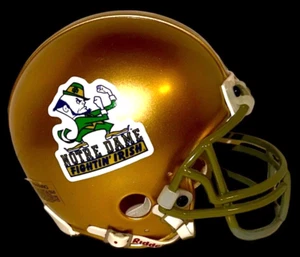 NOTRE DAME FIGHTING IRISH CUSTOM LEPRECHAUN LOGO FOOTBALL MINI HELMET - Picture 1 of 5