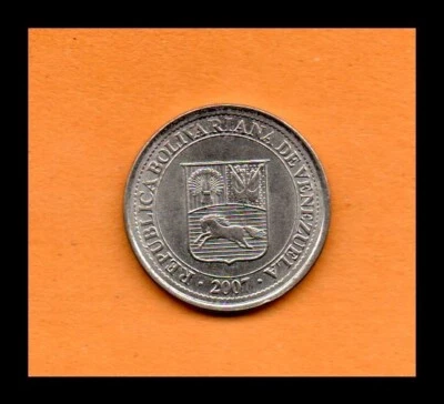 Venezuela UNC Coin 50 Centimos 2007, Nickel plated steel, 22mm, 4.3gr., Y#92 - Image 1 of 2