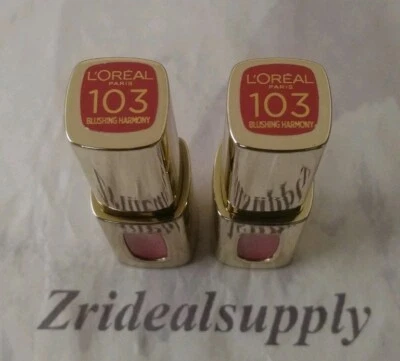 L'OREAL COLOUR RICHE EXTRAORDINAIRE LIQUID LIPSTICK 103 BLUSHING HARMONY NEW 2PK - Image 1 of 2