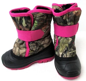  Kamik Toddler Snowbug3 Camo Realtree / Magenta Fur Lined Winter Boots - Picture 1 of 4
