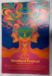 Poster Vintage Retrò Psichedelico 1968 Stratford Festival Teatro Canada (A20) - Foto 1 di 9
