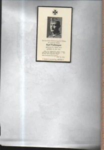 19529 Sterbebildchen Vollmayer 2. Weltkrieg Nachlass Parzl Paindlkofen Ergolsbac - Bild 1 von 2