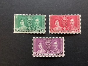 NEWFOUNDLAND 1937 GVI Coronation Set hm (A378) - Picture 1 of 2