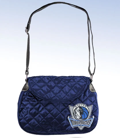 Pro-FAN-ity DALLAS MAVERICKS NBA Quilted CROSSBODY Saddlebag - NAVY BLUE Cover