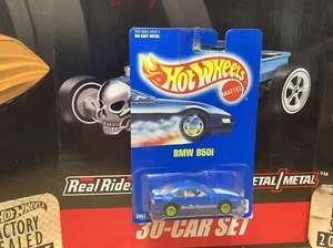 Hot Wheels Mattel BMW 850i Collector #149 Blue Lime Wheels - Picture 1 of 5