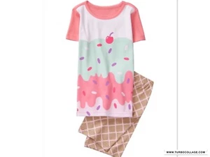 NEW GYMBOREE GIRLS ICE CREAM SHORTIE PAJAMAS GYMMIES SLEEPWEAR SIZE 4 - Picture 1 of 1