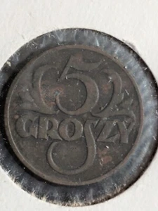POLAND,  1923,  5 GROSZE,  BRASS, - Picture 1 of 2