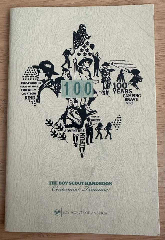 (BSA) Boy Scout Handbook Centennial Timeline (100 Years of Scouting) - Imagem 1 de 1