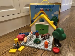 RARE Vintage 1999 Playmobil 123 Barn Farm Set 6804 100% Complete with box - Picture 1 of 15