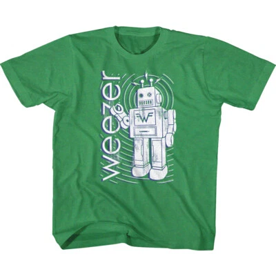 Camiseta Weezer Band Logo Space Robot Juvenil Música Rock Mercancía Foto 1 de 3