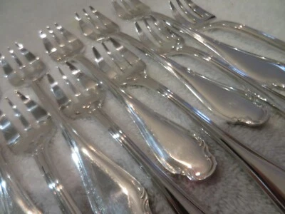 12 horquillas de ostra vintage plateadas Christofle Pompadour Luis XV 15 cm Foto 1 de 4