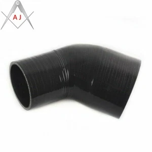 Manguera turbo reductora acoplador de codo de silicona negra de 2"-3,5" 51 mm a 90 mm 45 grados - Imagen 1 de 4