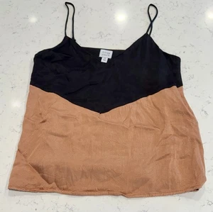 Peyton Jensen Tanktop schwarz und braun Color Block Größe XS - Bild 1 von 5
