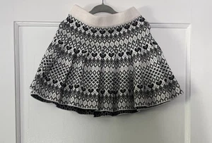 BabyGap Girls Fair Isle Black & Ivory Sweater Skirt - Size 4 Years - Picture 1 of 5