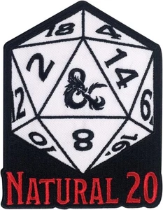Dungeons & Dragons Iron-On Patch Natural 20 Ata-Boy 10885 - Picture 1 of 2