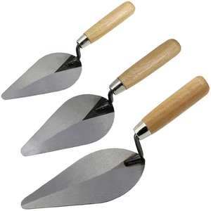 3er Pack Ziegelkelle Set, 6" & 7" & 8" Spitzkelle mit Holzgriff, Mauerwerk... - Bild 1 von 7