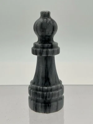White Black BISHOP Chess Game Piece Marble Onyx Stone 3.5” Replacement Pieces - Image 1 of 4
