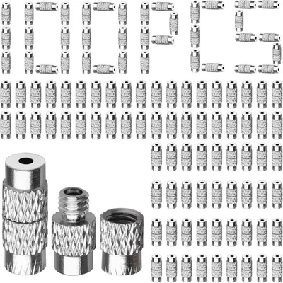 100 Sets Brass Screw Twist Barrel Clasps for Jewelry Making, Necklace Screw Clas - Image 1 of 4