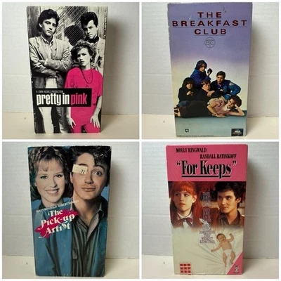 Molly Ringwald VHS Lot Breakfast Club Pretty In Pink For Keeps Pickup Artist 80s - Image 1 of 4