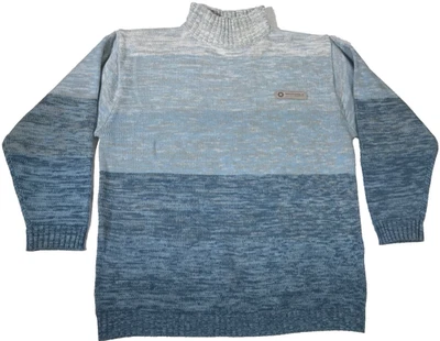 Винтажный 90-х Southpole свитер мужской XL синий насмешливый шеи акриловый вязаный хип-хоп Y2K - Изображение 1 из 4