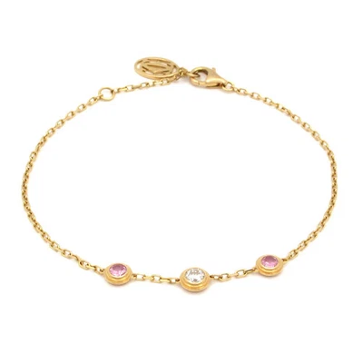 Auth Cartier Saphir Ledgerud / D'Amour - 18K Rose Gold Pink Diamond C***** - Image 1 of 4