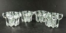 Kig Indonesia Tapered Candle Holders Lot Of 4 Glass Crystal ?
