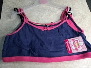 5 Pack Sweet Princess Bras Girls L Blue Pink yellow Black - Picture 1 of 9