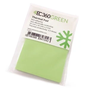 EC360® GREEN 2,5W/mK Wärmeleitpad (50 x 50 x 2,0 mm) I GPU RAM ThermalPad - Bild 1 von 6