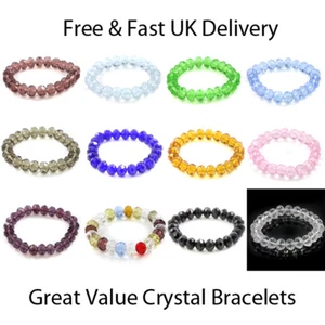 Crystal Bracelets *12 Colours* Wedding Gifts Bridesmaids Christmas Party Shine - Picture 1 of 14