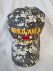 WWII VETERAN HAT CAP RIBBONS WORLD WAR TWO camo baseball hat 