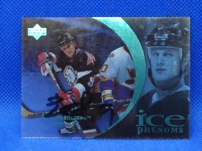 Erik Rasmussen 1997 Upper Deck Ice Phenoms #57 PERSONAL AUTOGRAPH Buffalo Sabres - Image 1 of 2