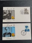 Busta Gran Bretagna FDC 1° Giorno 1974 Churchill 4 Buste FD181-84