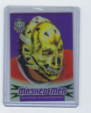 2017 2017-18 LEAF MASKED MEN WARREN SKORODENSKI PRISMATIC PURPLE 13/15 #17