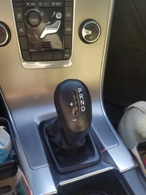 2014-2017 Hand sewn leather Gear Shift Knob Cover trim For Volvo S60 XC60 V40V60 - Image 1 of 4