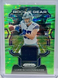 2023 Prizm Luke Schoonmaker Rookie Gear Neon Green Pulsar Jersey Relic RC #RG-LS - Picture 1 of 2