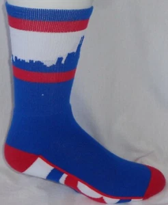 Chicago Cubs Baseball Skyline City Crew Socks - Picture 1 of 2