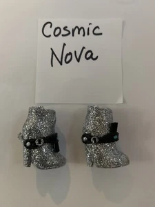 Lol Surprise Omg Doll Shoes Cosmic Nova Queen Silver Glitter Boots Booties - Picture 1 of 1