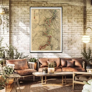 Baton Rouge, río Mississippi, cinturón de meandro, mapa de Harold Fisk, página 22 hoja 15 - Imagen 1 de 8