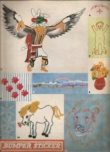 Vintage Embroidery Transfers Horse Bronco Western Cowboy Boots Lion Zodiac K21 - Picture 1 of 4