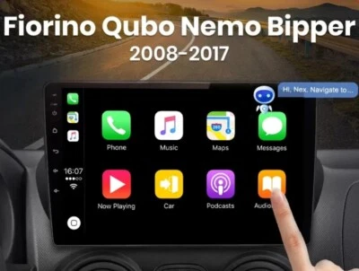 RADIO 2 DIN PARA FIAT FIORINO 9" QUBO CITROEN NEMO BIPPER ANDROID GPS RDS - Imagen 1 de 4