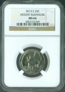 2013-S Mount Rushmore Parks Quarter NGC MS66 Quality  - Picture 1 of 2