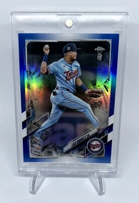 2021 Topps Chrome Ben Baller - Luis Arraez Blue Refractor #'d /75 TWINS PADRES - Image 1 of 4