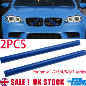 Pair Grill Bar V Brace For BMW F31 F30 1 3 Series Front Grille Trim Strips Cover