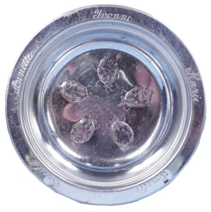 Dionne Quints Cereal Feeding Bowl Chrome Unusual Quintuplets Childrens Vintage - Picture 1 of 6