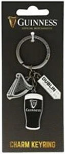 Guinness Keyring with Dublin, Harp and Pint charms  (sg 5642) - Picture 1 of 1