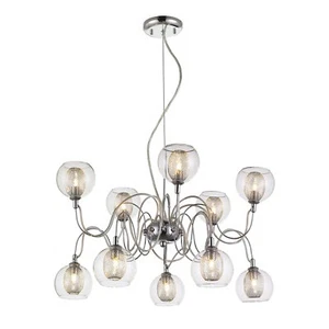 Z-Lite Auge 10 Light Chandelier - Chrome Clear Mesh - 905-10B - Bild 1 von 6