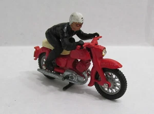 Vintage 1963 Honda-Benly 125cc Britains Ltd rot Druckguss Metall Motorrad ohne Box - Bild 1 von 2