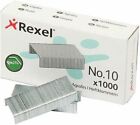 Rexel No.10 Small Staples, For Stapling Up To 12 Sheets, Use Pack Of 1000
