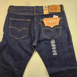 Levis 501 XX Pants Jeans 35x30 Straight Leg Button Fly Blue Denim NWT - Picture 1 of 8